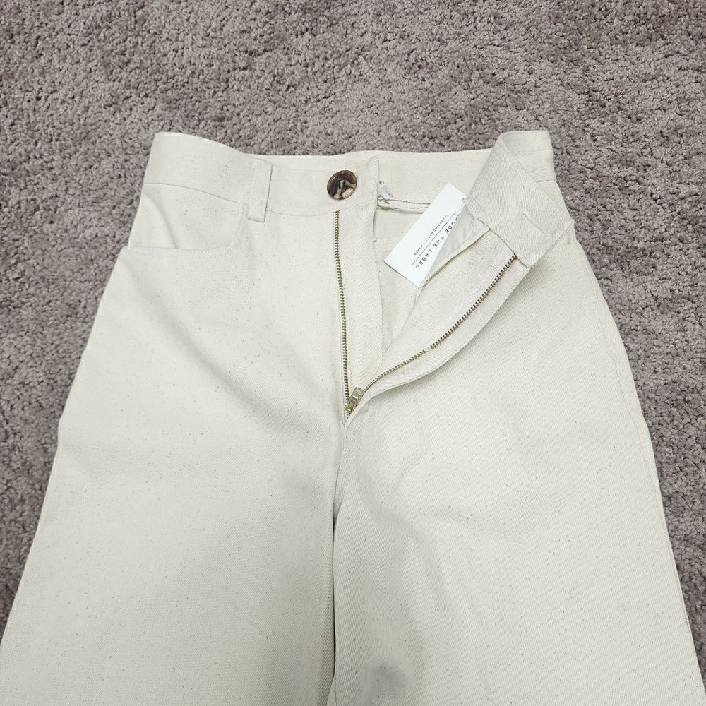 NWT Laude the Label Bone High Rise Camp Pant Jeans 0 - Picture 5 of 9